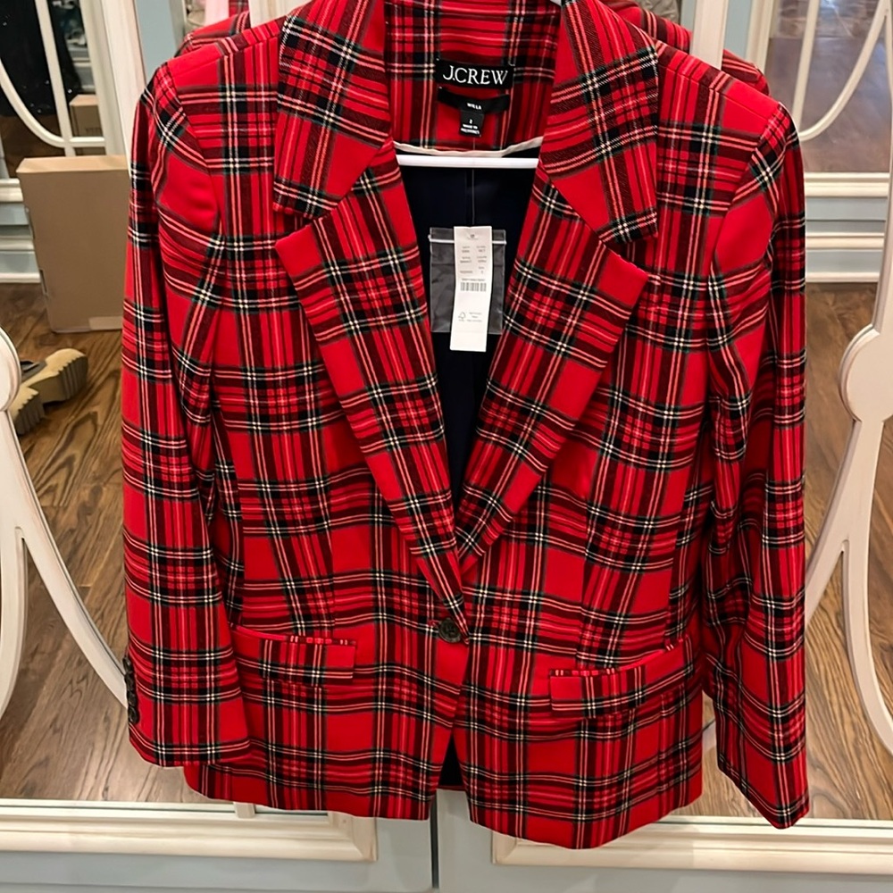 J Crew Willa Tartan Blazer 2 NWT